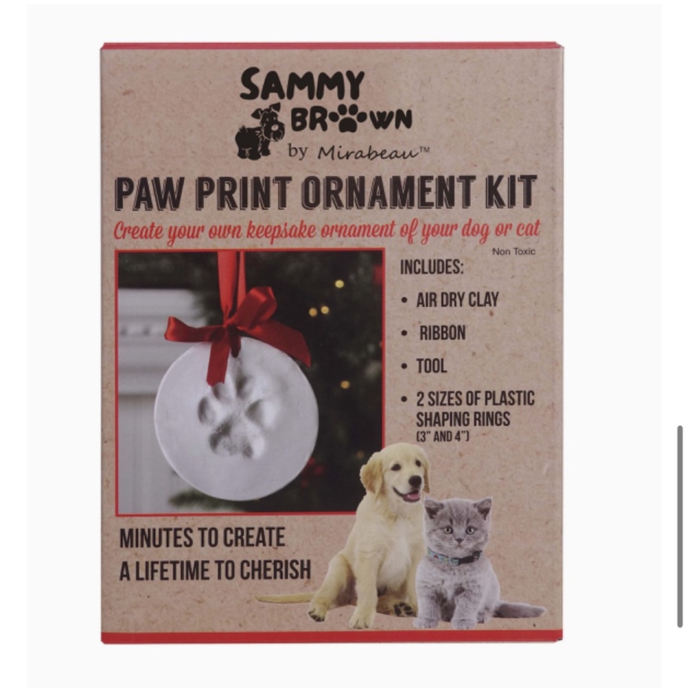 Paw Print Ornament Kit - Sammy Brown - DIY Keepsake Ornament